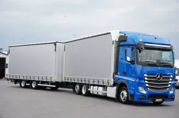 Mercedes ACTROS / 2545 / ACC / EURO 6 / ZESTAW PRZEJAZDOWY 120 m3