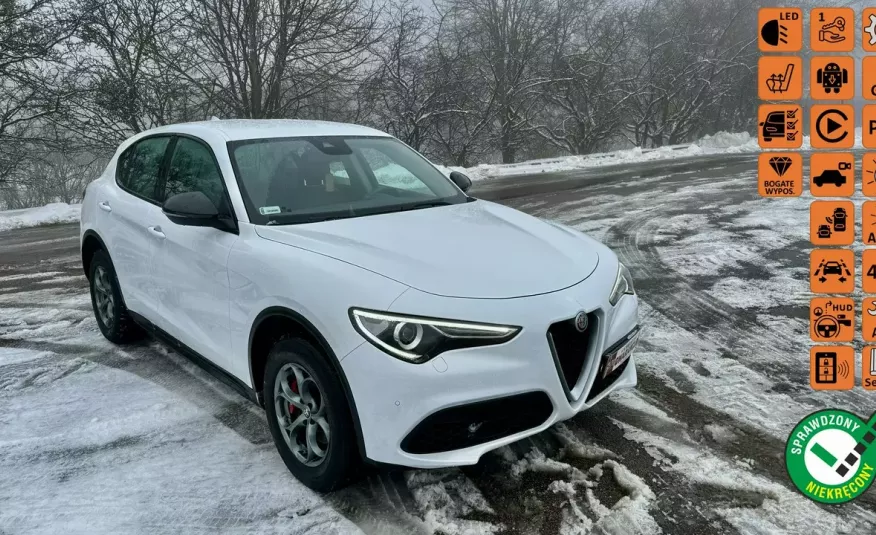 Alfa Romeo Stelvio 2.0T 200KM 4X4 F-vat bezwypadkowy pełen serwis 1 właściciel zamiana gw zdjęcie 