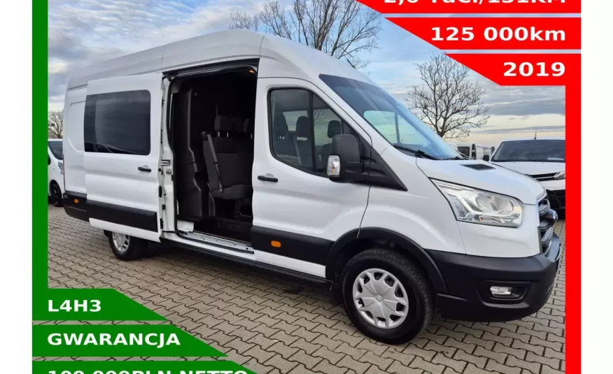 Ford Transit L4H3 109999zł NETTO Brygadówka 6 osób 2.0 TdCi/131KM zdjęcie 