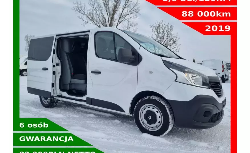Renault Trafic 82900zł NETTO Brygadówka 6 osób 1.6 dCi/120KM zdjęcie 