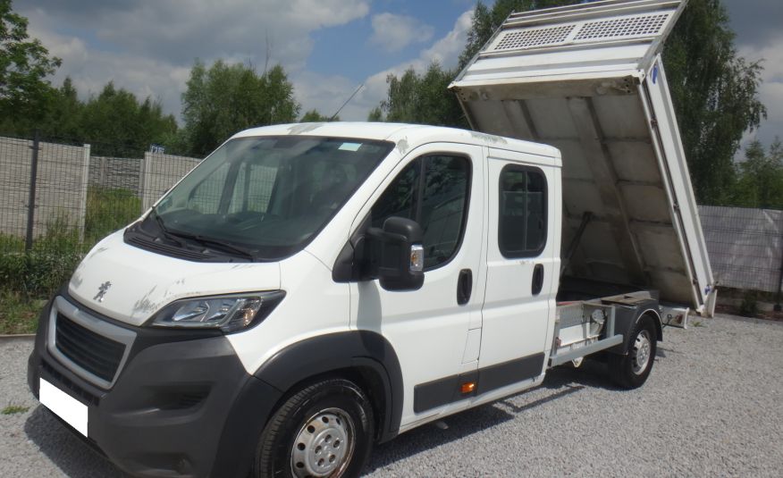Peugeot BOXER LIFT wywrotka MAXI doka dubel kabina brygadówka 2014rok klima tempomat zdjęcie 