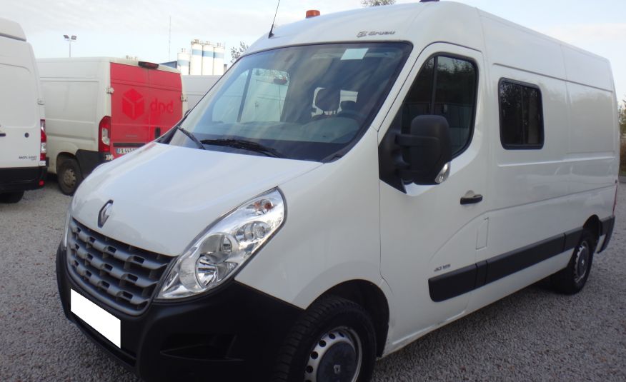Renault MASTER brygadówka doka dubel kabina 7-osób ŁADNY 2013rok klima pdc regały zdjęcie 