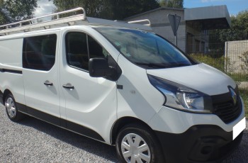 Renault TRAFIC L2H1 LONG brygadówka doka dubel kabina 6-osób bagażnik z drabinką 2017