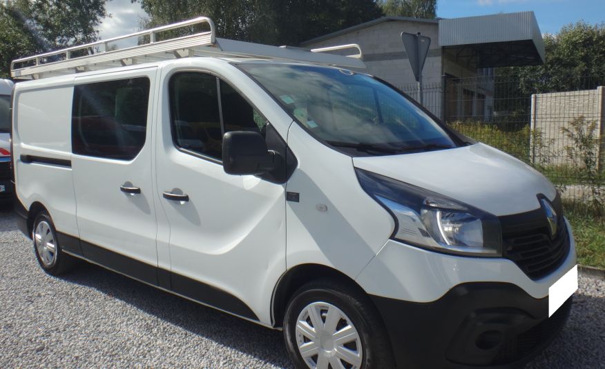 Renault TRAFIC L2H1 LONG brygadówka doka dubel kabina 6-osób bagażnik z drabinką 2017 zdjęcie 1