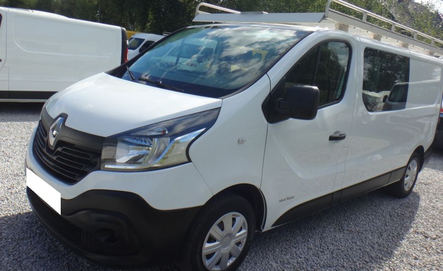 Renault TRAFIC L2H1 LONG brygadówka doka dubel kabina 6-osób bagażnik z drabinką 2017 zdjęcie 3