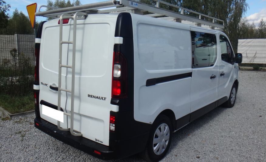 Renault TRAFIC L2H1 LONG brygadówka doka dubel kabina 6-osób bagażnik z drabinką 2017 zdjęcie 4