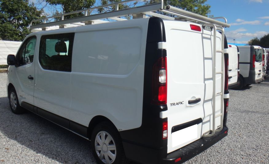 Renault TRAFIC L2H1 LONG brygadówka doka dubel kabina 6-osób bagażnik z drabinką 2017 zdjęcie 6