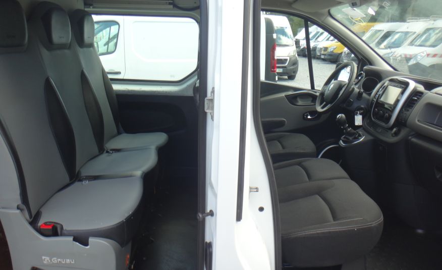 Renault TRAFIC L2H1 LONG brygadówka doka dubel kabina 6-osób bagażnik z drabinką 2017 zdjęcie 10