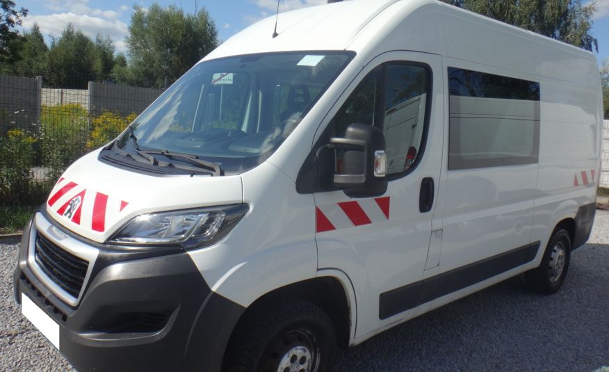 Peugeot LIFY BOXER brygadówka doka dubel kabina 7-osób 2017rok ładny klima pdc telefon zdjęcie 