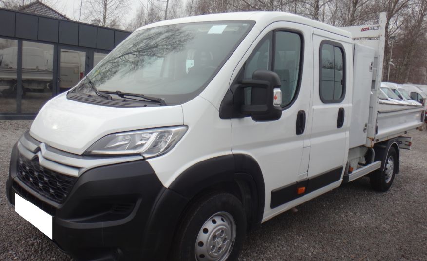 Citroen JUMPER doka skrzynia skrzyniowy 7-os 2019 klima tempomat 97tys km brygadówka doka dubel kabina zdjęcie 