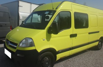 Opel LIFT MOVANO L3H2 MAX 2009 2xdrzwi boczne ŁADNY brygadówka doka dubel kabina 7-osób