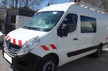 Renault LIFT MASTER brygadówka doka dubel kabina L3H2 2016 klima pdc bagażnik z drabinką regały