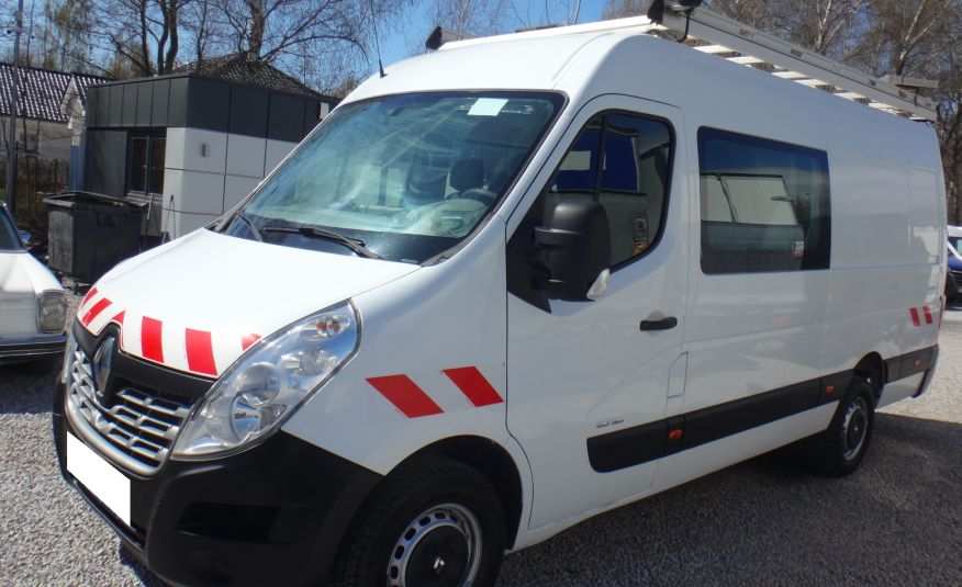 Renault LIFT MASTER brygadówka doka dubel kabina L3H2 2016 klima pdc bagażnik z drabinką regały zdjęcie 