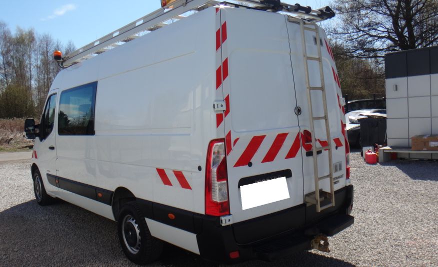 Renault LIFT MASTER brygadówka doka dubel kabina L3H2 2016 klima pdc bagażnik z drabinką regały zdjęcie 6