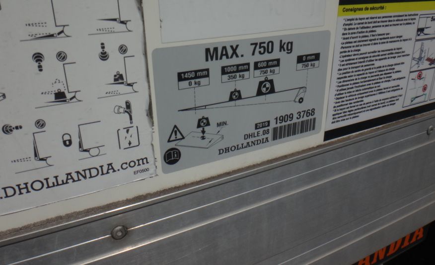 Fiat LIFT DUCATO MAXI kontener z windą 750kg klima LED navi tempomat 2020rok zdjęcie 10