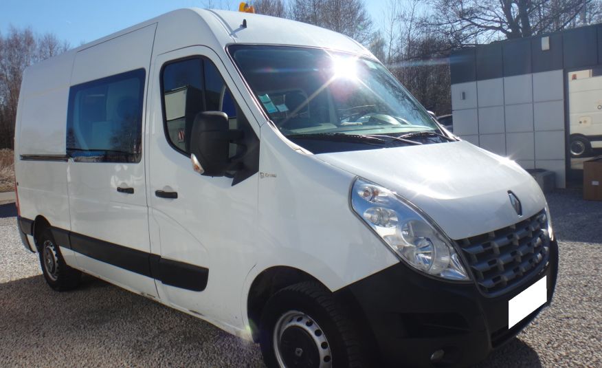 Renault MASTER brygadówka doka dubel kabina 7-osób 2013 rok półki regały 125KM