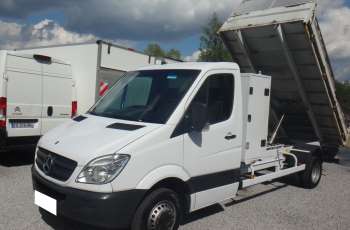 Mercedes SPRINTER 513CDi 2012 wywrotka duży kiper 370cm klimatronik pdc bliźniacze koła