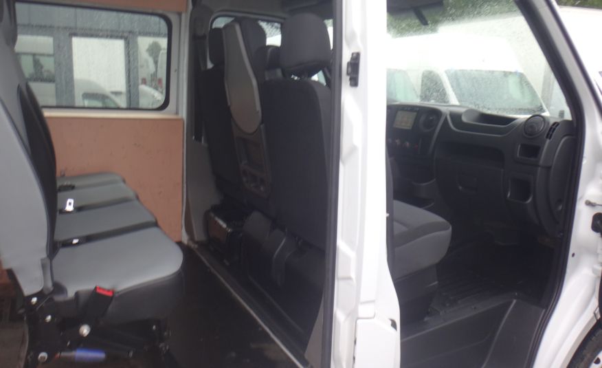 Renault LIFT MASTER BRYGADÓWKA doka dubel kabina składana ławka 7-osób klima pdc navi tempomat ładny zdjęcie 9
