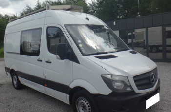 Mercedes LIFT SPRINTER 313 2013 klima brygadówka doka dubel kabina 7-osób klima bagażnik z drabinką