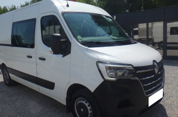 Renault MASTER LIFT brygadówka doka dubel kabina 7-os 2019 klima pdc tempomat 101tys km kamera cofania