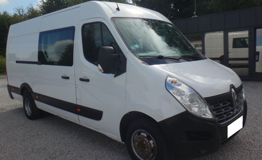 Renault MASTER LIFT brygadówka doka dubel kabina 6-osób 2018 klima pdc kamera cofania 150KM regały półki tył napęd zdjęcie 