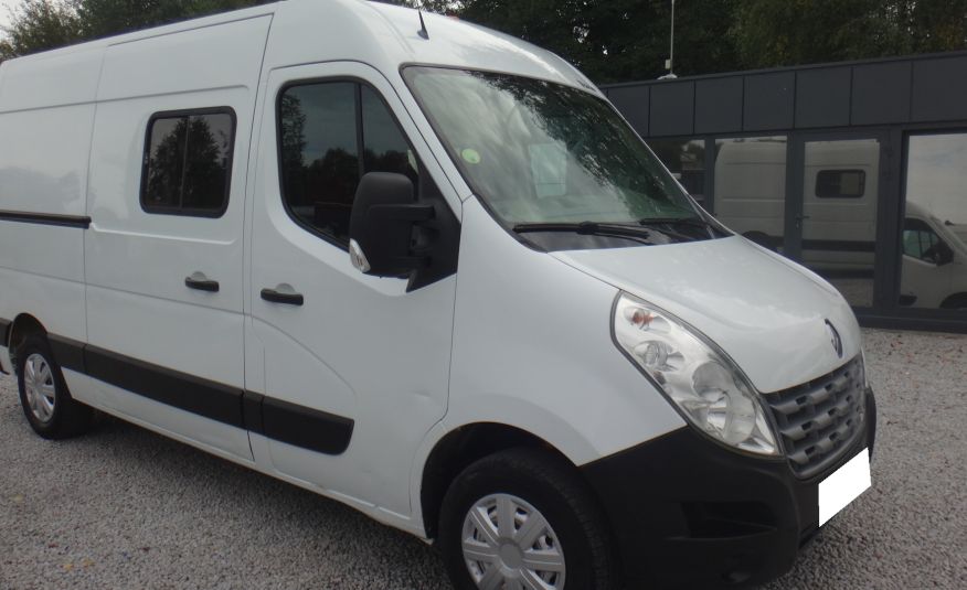 Renault MASTER brygadówka doka dubel kabina 7-osób klima pdc 2012rok regały półki zdjęcie 
