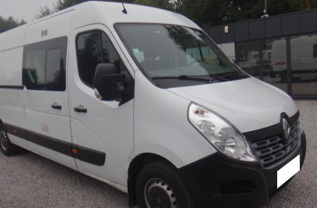 Renault LIFT MASTER L3H2 MAX doka dubel kabina brygadówka 7-osób klima navi kamera cofania regały półki