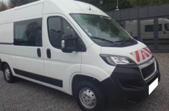 Peugeot LIFT BOXER brygadówka doka dubel kabina 7-osób 2019rok klima tempomat regały ŁADNY