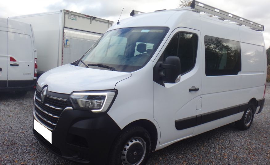 Renault LIFT MASTER IV brygadówka doka dubel kabina 7-osób klima LED kamera cofania składana ławka bagażnik z drabinką zdjęcie 