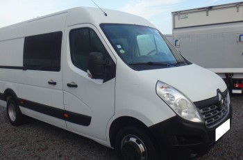Renault LIFT MASTER L3H2 MAX brygadówka doka dubel kabina 6-os bliźniacze koła 3500kg na haku ŁADNY półki regały