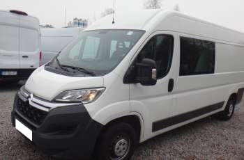 Citroen JUMPER L3H2 MAX brygadówka doka dubel kabina 7-osób ŁADNY 150KM 2016rok