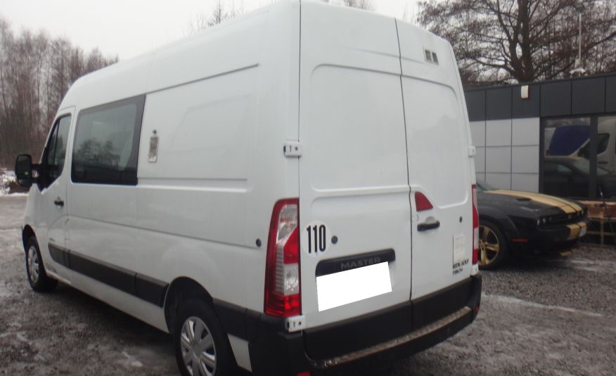 Renault MASTER brygadówka doka dubel kabina 7-os klima tempomat 125KM 2013rok zdjęcie 4