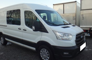 Ford TRANSIT MK8 L3H2 MAX 2019 klima LED tempomat telefon brygadówka doka dubrl kabina 6-osób