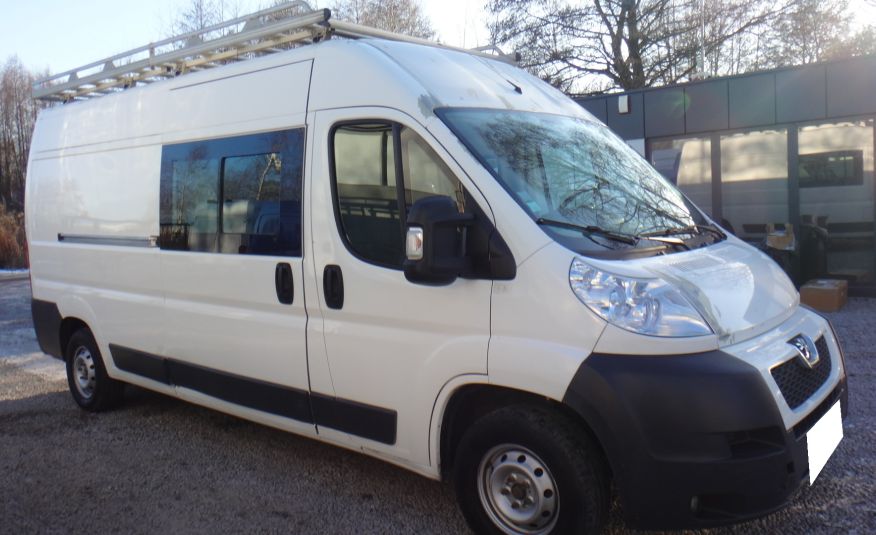 Peugeot LIFT BOXER L3H2 MAX brygadówka doka dubel kabina 7-osób klima bagażnik z drabinką 2012rok zdjęcie 2