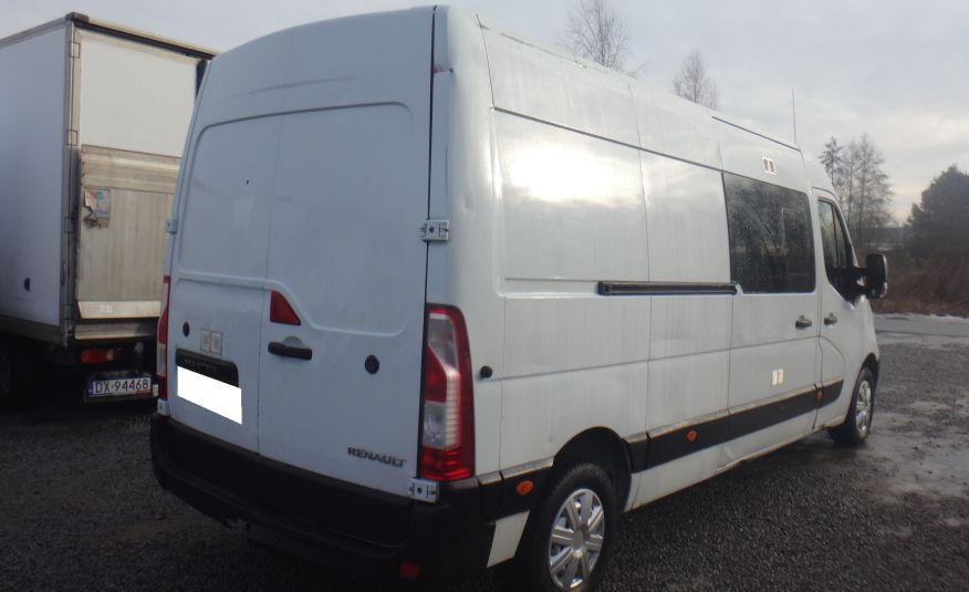 Renault MASTER LIFT L3H2 MAX 2015 brygadówka doka dubel kabina 7-osób klima pdc 125KM zdjęcie 6