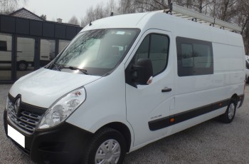Renault MASTER LIFT L3H2 MAX 2017 doka dubel kabina 7-os klima navi pdc bagażnik z drabinką 170KM