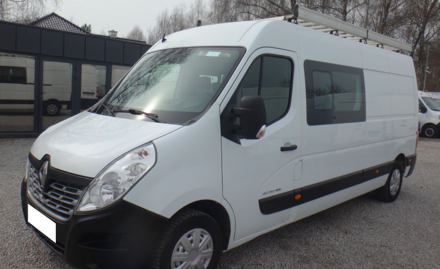 Renault MASTER LIFT L3H2 MAX 2017 doka dubel kabina 7-os klima navi pdc bagażnik z drabinką 170KM zdjęcie 1