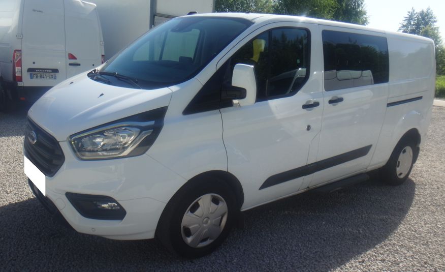 Ford TRANSIT CUSTOM L2H1 LONG brygadówka doka dubel kabina 6-os kamera 2xdrzwi boczne ŁADNY zdjęcie 1