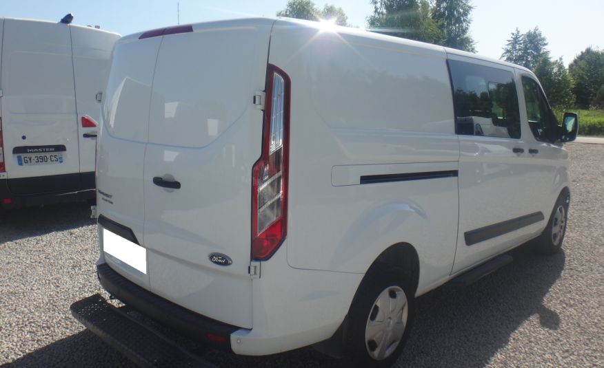 Ford TRANSIT CUSTOM L2H1 LONG brygadówka doka dubel kabina 6-os kamera 2xdrzwi boczne ŁADNY zdjęcie 6