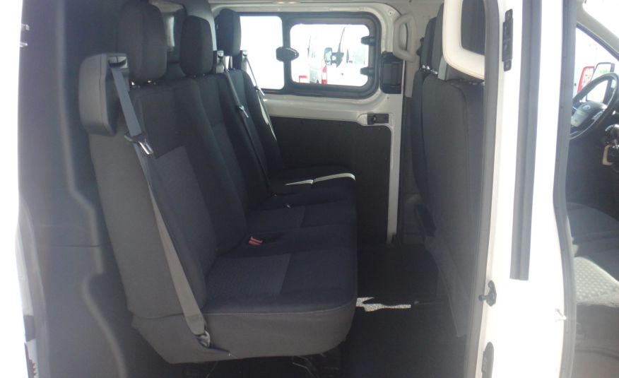 Ford TRANSIT CUSTOM L2H1 LONG brygadówka doka dubel kabina 6-os kamera 2xdrzwi boczne ŁADNY zdjęcie 10