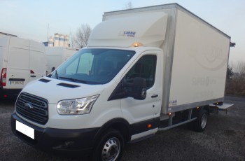 Ford TRANSIT MK8 kontener z windą 750kg ŁADNY klima bliźniacze koła 170KM
