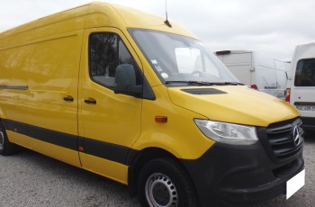 Mercedes SPRINTER 314 L4H2 MAXI LONG zabudowa kurierska półki regały przejście klima navi kamera cofania IDEALNY