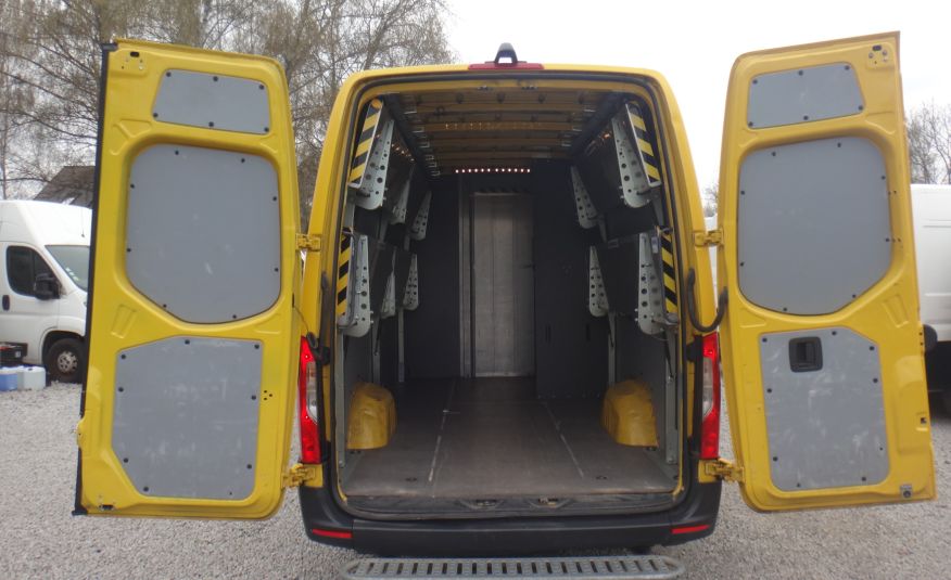 Mercedes SPRINTER 314 L4H2 MAXI LONG zabudowa kurierska półki regały przejście klima navi kamera cofania IDEALNY zdjęcie 10