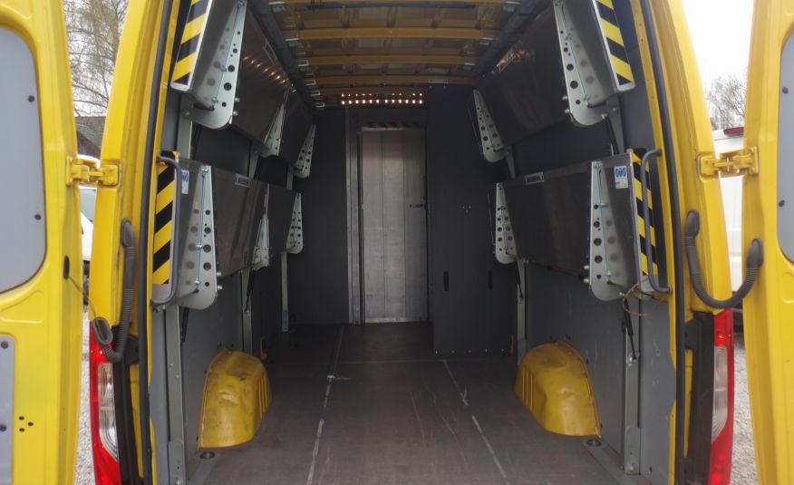 Mercedes SPRINTER 314 L4H2 MAXI LONG zabudowa kurierska półki regały przejście klima navi kamera cofania IDEALNY zdjęcie 11