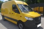 Mercedes LIFT SPRINTER 314 L2H2 klima kamera cofania zabudowa kurierska DHL półki telefon 2020r zdjęcie 1
