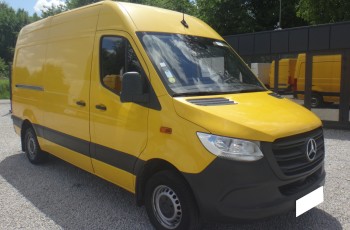 Mercedes LIFT SPRINTER 314 L2H2 klima kamera cofania zabudowa kurierska DHL półki telefon 2020r