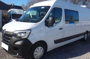 Renault MASTER IV L3H2 MAX brygadówka doka dubel kabina 7-osób klima pdc tempomat kamera cofania regały 2021r